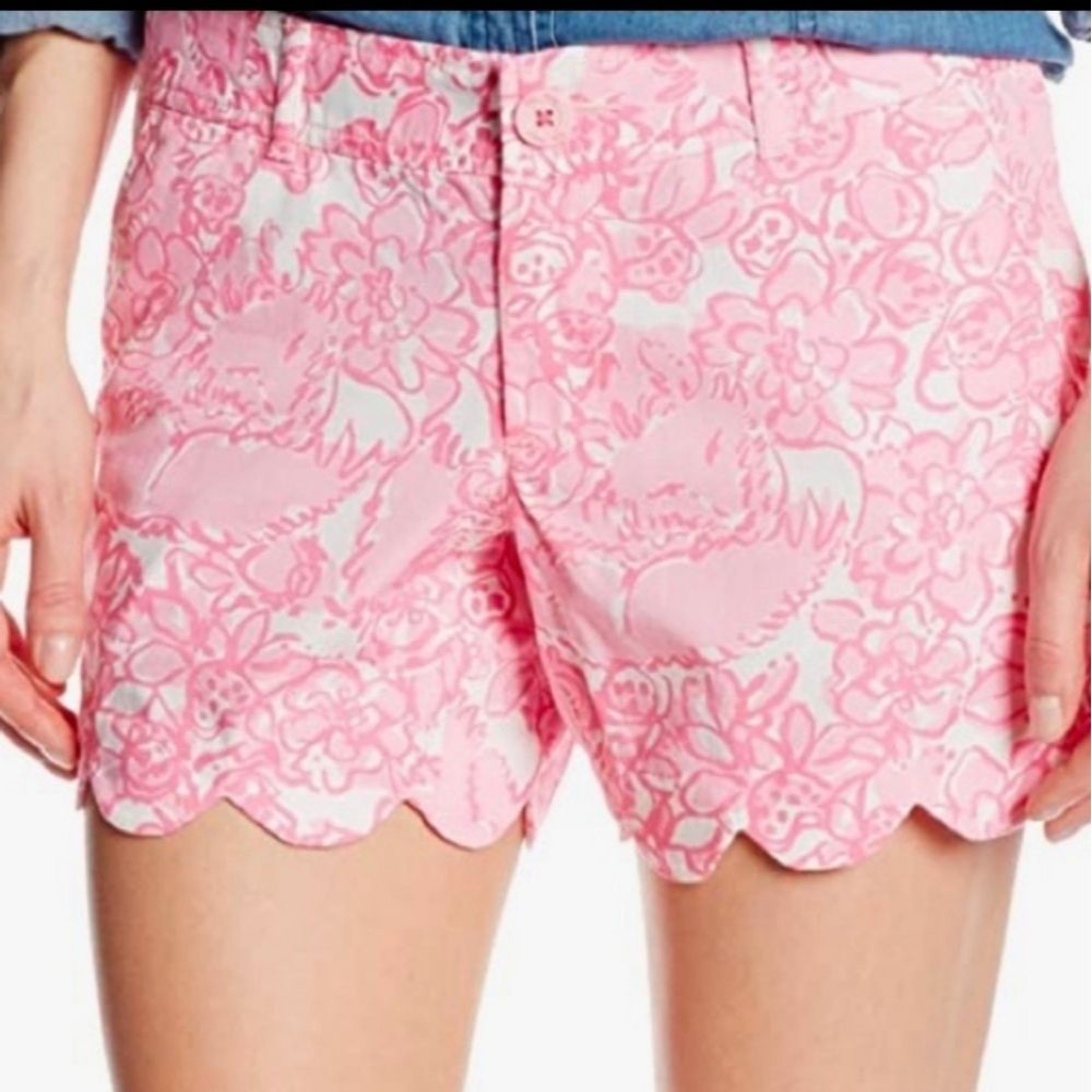 Lilly Pulitzer Buttercup shorts- "she's a fox"